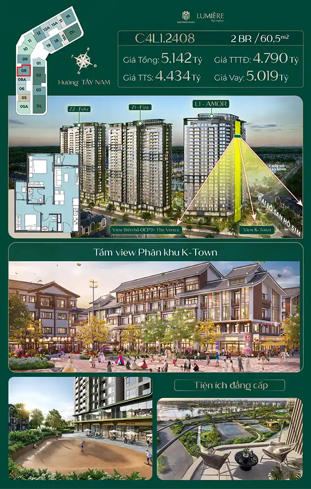 2 ngủ + lumiere Spring Bay Ocean Park 2