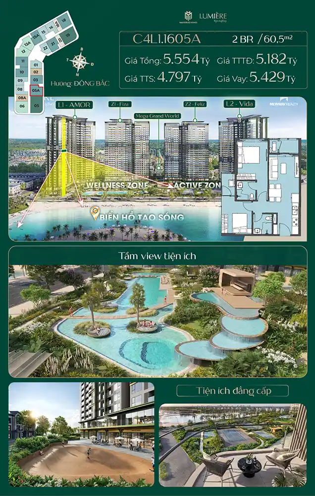 2 ngủ + lumiere Spring Bay Ocean Park 2