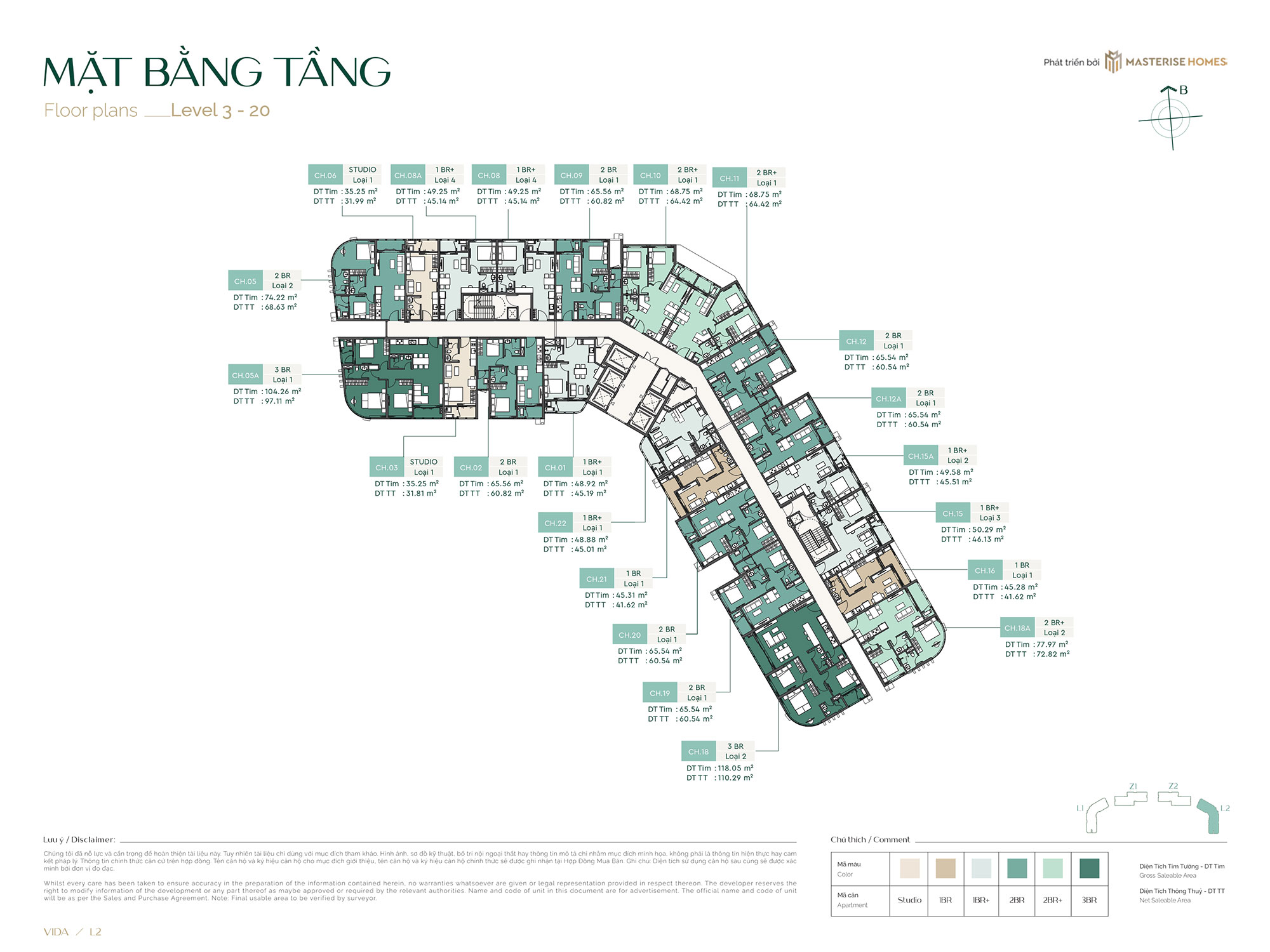 Mặt bằng căn hộ Lumiere Spring Bay